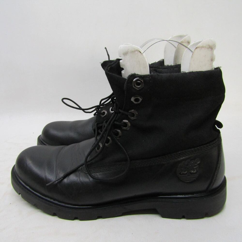 Timberland Mens Size 7.5 M Black Leather Lace Up Ankle Casual Shoes